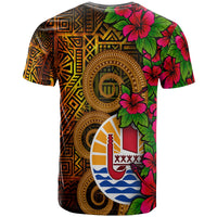 Tahiti Polynesian T Shirt Tiki With Hibiscus - Polynesian Pride