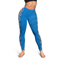 Northern Mariana Islands Polynesian Legging - Coat Of Arm Linked Style - Polynesian Pride