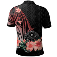 Marshall Islands Custom Polo Shirt Red Polynesian Hibiscus Pattern Style - Polynesian Pride