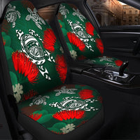 Hawaii Lehua Flowers Turtle Poly Car Seat Covers - Ser Style - AH - Polynesian Pride