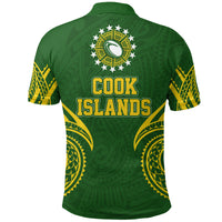 Cook Islands Rugby Polo Shirt Tribal Pattern LT12 - Polynesian Pride