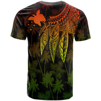 Papua New Guinea Custom T Shirt Polynesian Wings (Reggae) - Polynesian Pride