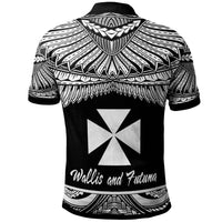 Wallis and Futuna Custom Polo Shirt Polynesian Tattoo White Version - Polynesian Pride