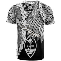 Guam Polynesian T Shirt Tribal Wave Tattoo White - Polynesian Pride