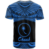 Chuuk Polynesian Custom T Shirt Chuuk Pride Blue Version - Polynesian Pride