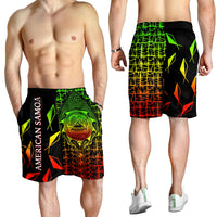 American Samoa Men's Shorts - AS Seal Rocket Style (Reggae) - Polynesian Pride