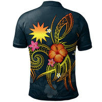 Nauru Polynesian Custom Polo Shirt Legend of Nauru (Blue) - Polynesian Pride
