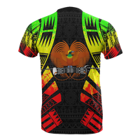 Papua New Guinea T Shirt Papua New Guinea Coat Of Arms Polynesian Tattoo Reggae Style - Polynesian Pride