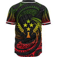 Kosrae Polynesian Baseball Shirt - Reggae Tribal Wave - Polynesian Pride
