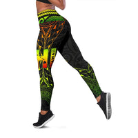 Hawaii Leggings - Hi Hawaii Polynesian Pattern Reggae - Polynesian Pride