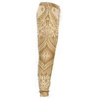 Polynesian Plumeria Mix Gold Joggers - Polynesian Pride