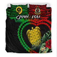 (Custom Personalised) Vanuatu Heart Polynesian Bedding Set Turtle Sand Drawings LT13 - Polynesian Pride