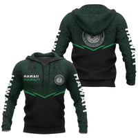 Hawaii Polynesian Hoodie Green Energy Style Unisex Green - Polynesian Pride