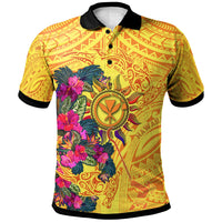 Polynesian Hawaii Kanaka Maoli T Shirts Hibiscus Flowers & Polynesian Patterns Unisex yellow - Polynesian Pride