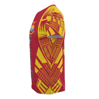 Kiribati T Shirt Kiribati Coat Of Arms Polynesian Tattoo Red Style - Polynesian Pride