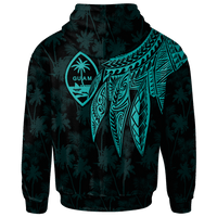 Guam Custom Hoodie Polynesian Wings (TurQuoiSe) - Polynesian Pride