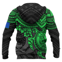 Pohnpei Hoodie Polynesian Green Turtle - Polynesian Pride