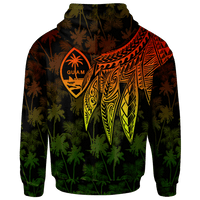 Guam Hoodie Polynesian Wings (Reggae) - Polynesian Pride