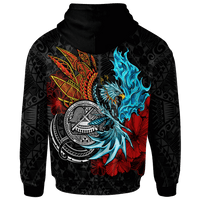 American Samoa Zip up Hoodie Polyensian Eagle - Polynesian Pride