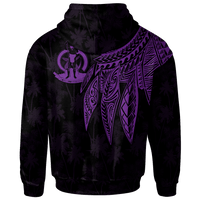 Vanuatu Hoodie Polynesian Wings (Purple) - Polynesian Pride