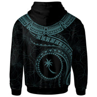 Chuuk Polynesian Zip up Hoodie Chuuk Waves (Turquoise) - Polynesian Pride