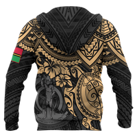 Vanuatu Polynesian Hoodie Gold Turtle - Polynesian Pride