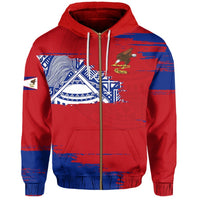 hawaiiZip Hoodie American Samoa Sport Ver - Polynesian Pride