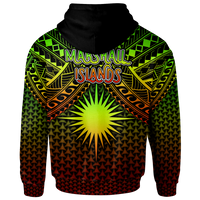Polynesian Marshall Islands Zip up Hoodie Reggae Vintage Polynesian Patterns - Polynesian Pride
