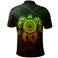 American Samoa Polynesian Custom Polo Shirt Vintage Polynesian Turtle (Reggae) - Polynesian Pride