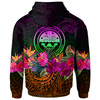 Federated States of Micronesia Custom Hoodie Summer Hibiscus - Polynesian Pride