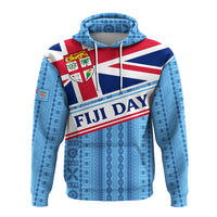 Fiji Day Hoodie Tapa Pattern With Flag LT12 - Polynesian Pride