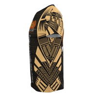 Papua New Guinea T Shirt Papua New Guinea Coat Of Arms Polynesian Tattoo Gold Style - Polynesian Pride