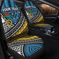 (Custom Personalised) Vanuatu Sanma Province Tribal Pattern Car Seat Covers - LT12 - Polynesian Pride