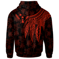 Kosrae Custom Hoodie Polynesian Wings (Red) - Polynesian Pride