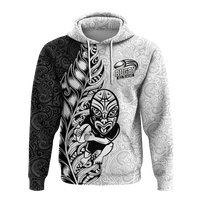 New Zealand Maori All Black Rugby Hoodie LT2 - Polynesian Pride