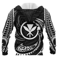 Hawaii Polynesian Zip up Hoodie White Tribal Wave - Polynesian Pride