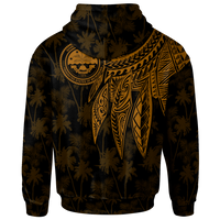 Federated States of Micronesia Zip up Hoodie Polynesian Wings (Golden) - Polynesian Pride
