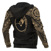 Yap Micronesian Hoodie Gold Heart Shield - Polynesian Pride