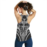 Polynesian FSM Women's Racerback Tank - Poly Pattern With COA Federated States of Micronesia - Polynesian Pride