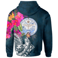 Marshall Islands Custom Zip up Hoodie Summer Vibes - Polynesian Pride