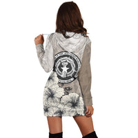 Northern Mariana Islands Hoodie Dress - Vintage Luxury Floral Style - Polynesian Pride