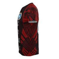 Northern Mariana Islands T Shirt C N M I FLag Polynesian Tattoo Red Style - Polynesian Pride