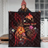 Papua New Guinea Polynesian Personalised Premium Quilt - Legend of Papua New Guinea (Red) - Polynesian Pride