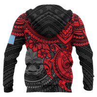 Federated States of Micronesia Hoodie (Zip up) Red Turtle - Polynesian Pride