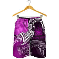 Samoa Custom Personalised Men's Shorts - Samoa Seal Wave Style (Pink) - Polynesian Pride