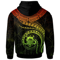 Tuvalu Polynesian Hoodie Tuvalu Waves (Reggae) - Polynesian Pride