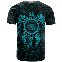 Hawaii Polynesian T Shirt Vintage Polynesian Turtle (Turquoise) - Polynesian Pride