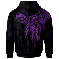 Federated States of Micronesia Custom Hoodie Polynesian Wings (Purple) - Polynesian Pride