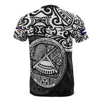 American Samoa Pride T Shirt American Samoa Flag Seal (White) - Polynesian Pride