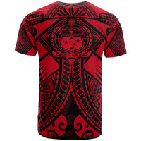 Samoa Polynesian T Shirt Samoa Red Seal with Polynesian Tattoo - Polynesian Pride